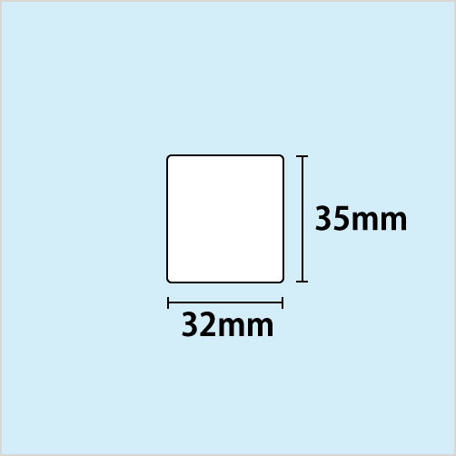 バーラベ用　合成サーマル　強粘　白無地　32×35　〔50巻〕