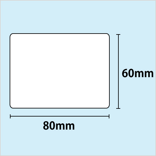 B-EV4D用白無地サーマルラベル　幅80mm×長さ60mm　〔20巻〕 *